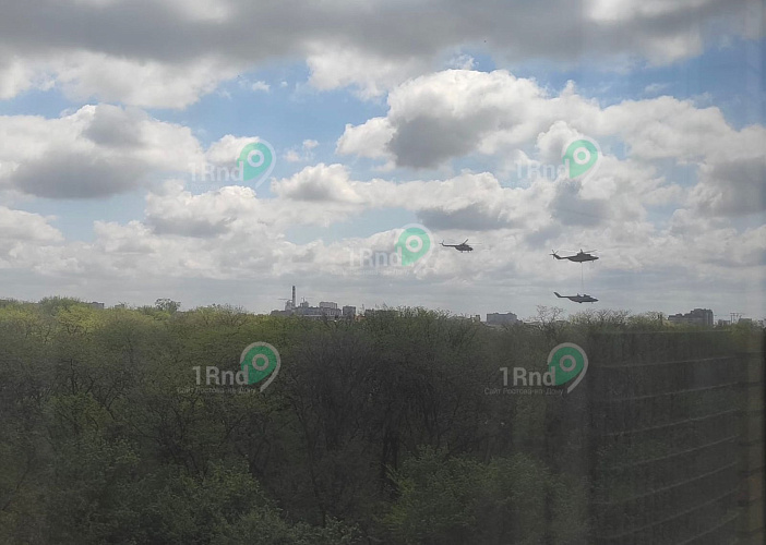 Фото: В небе над Ростовом заметили тяжёлый Ми-26, который буксировал такой же вертолет, фото - 1rnd