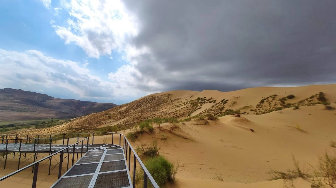 Сарыкум, самый большой в Европе песчаный бархан, кадр 1rnd Сарыкум, самый большой в Европе песчаный бархан