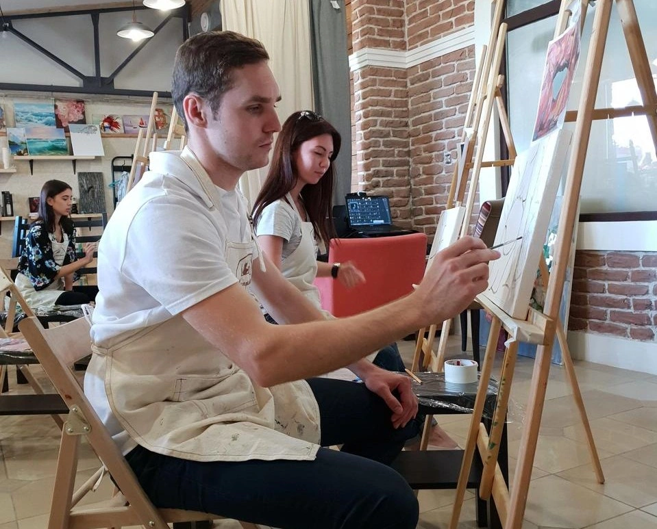 Мастер-класс по интерьерной картине, фото организаторов Мастер-класс по интерьерной картине