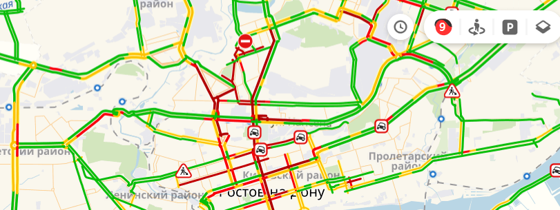 Карта ростова на дону пробки