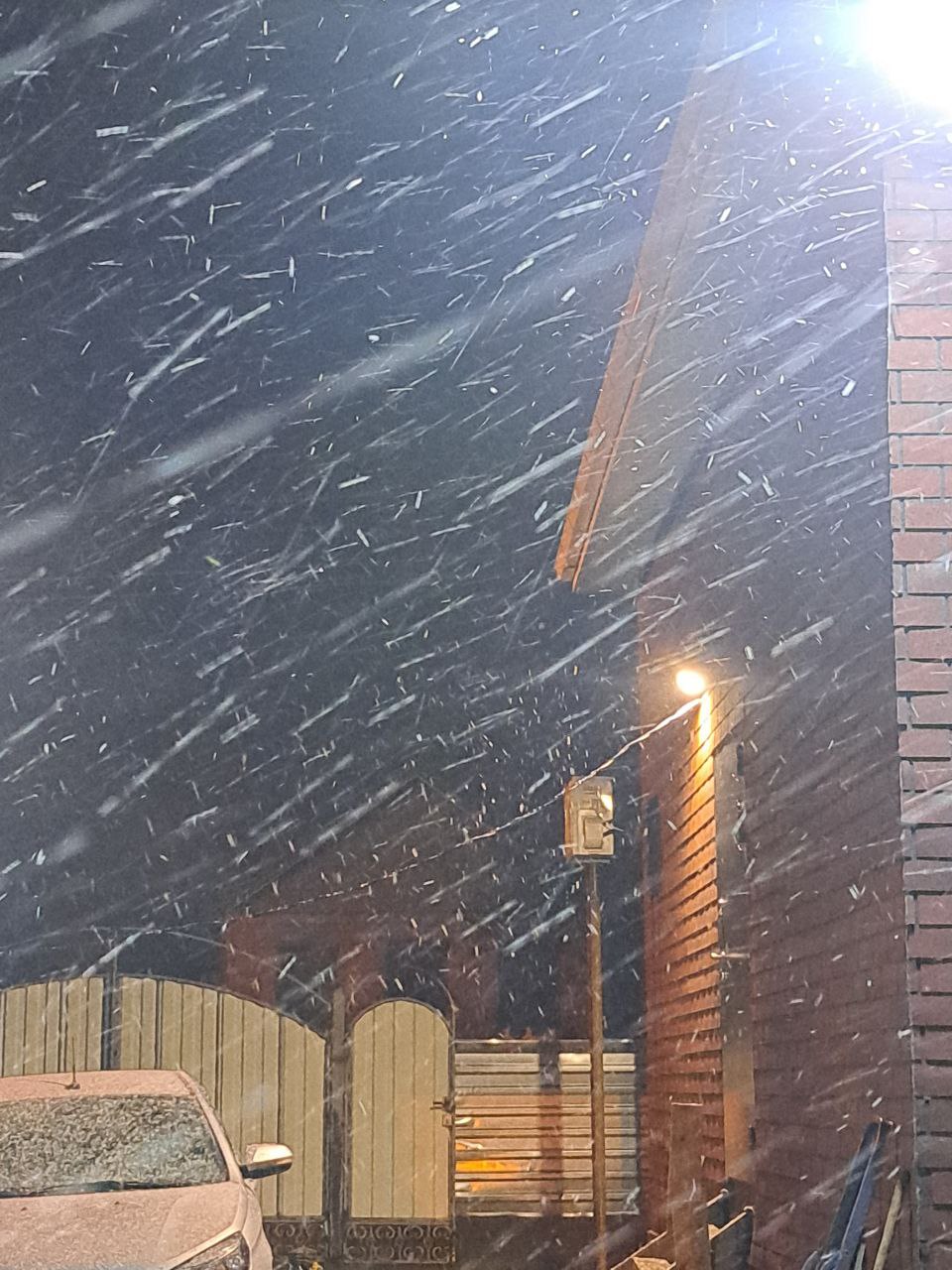 Снегопад в Миллерово