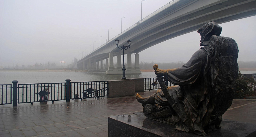 Фото: Туманный день на набережной Дона в Ростове, кадр 1rnd