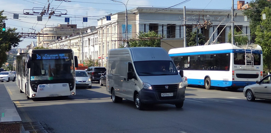 Фото: Транспорт на Большой Садовой в Ростове, кадр 1rnd